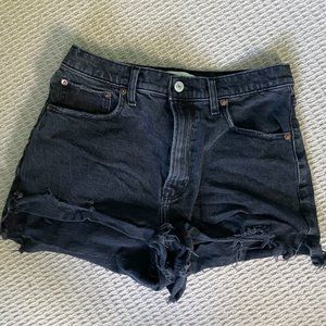 Black Abercrombie & Fitch High Rise Jean Shorts